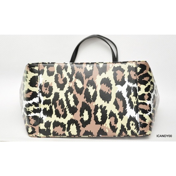 Diane Von Furstenberg Ready To Go Pocket Tote Shopper Bag Leopard Nwt $195 - Picture 5 of 7